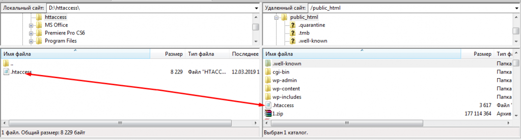 Файл htaccess где находится